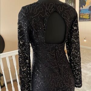 Elegant Black Lace Dress